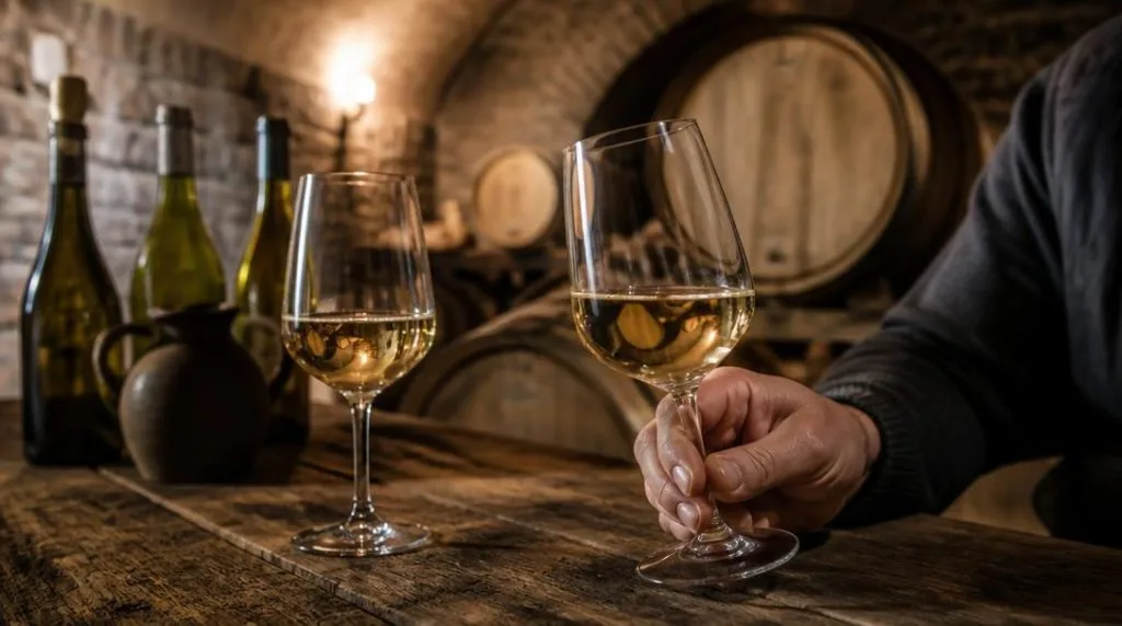 Verres de vins de Vézelay lors d’une dégustation