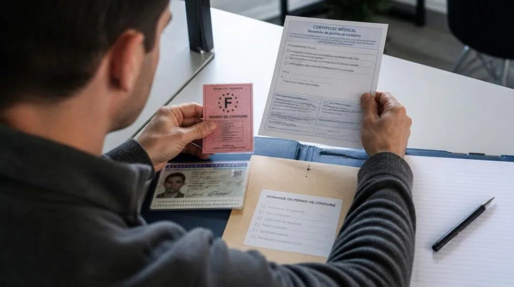 Dossier et permis B pour admission ambulancière