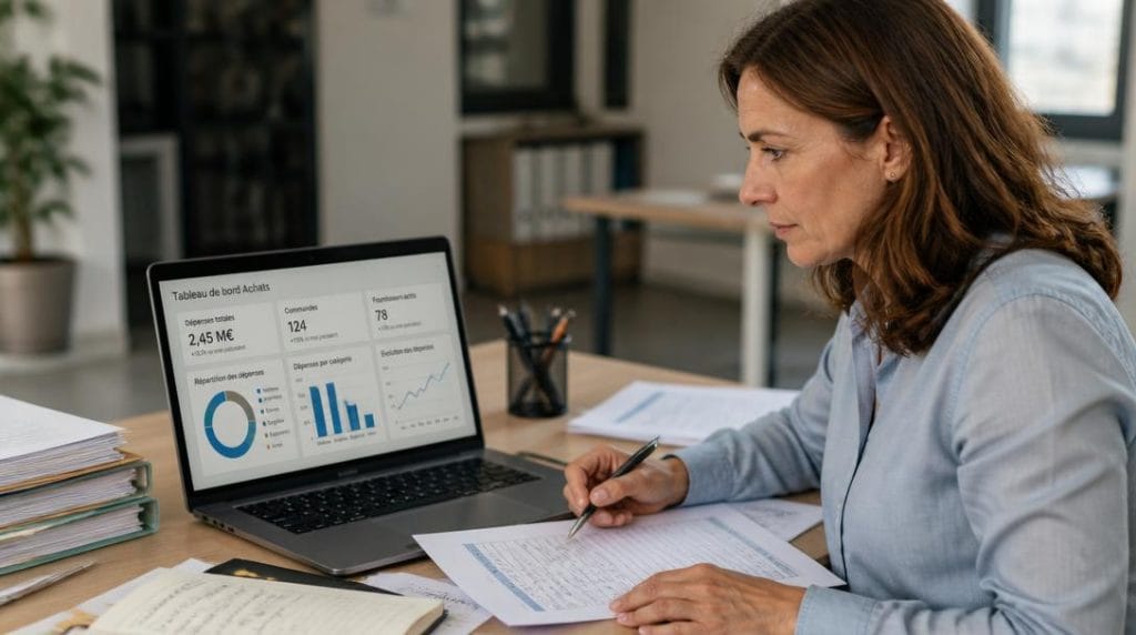 Responsable achats utilisant une solution SaaS B2B