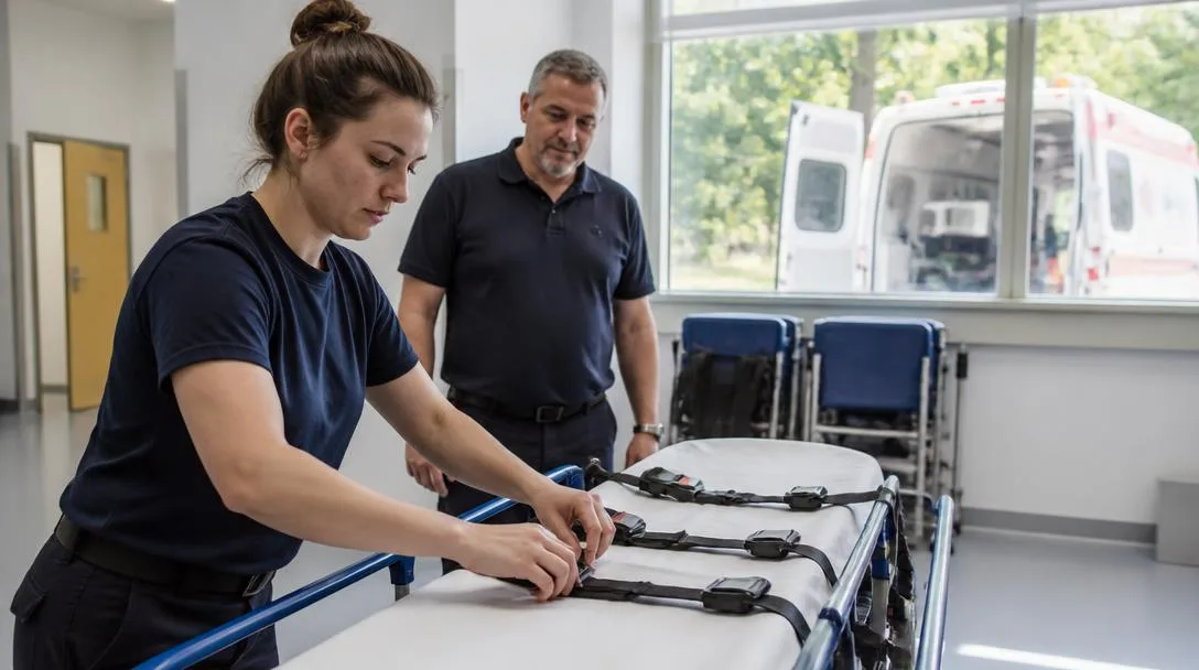 Formation d’auxiliaire ambulancier en salle pratique