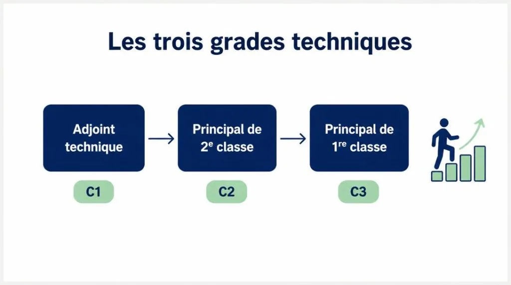 Schéma des grades C1 C2 et C3 territoriaux