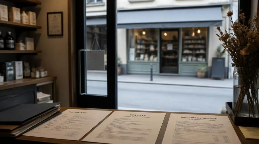 Enseigne commerciale et documents juridiques d'entreprise