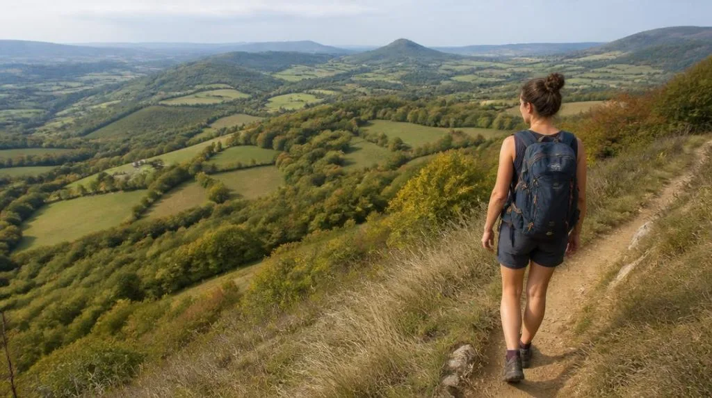 Randonnée autour de Vézelay sur les collines boisées