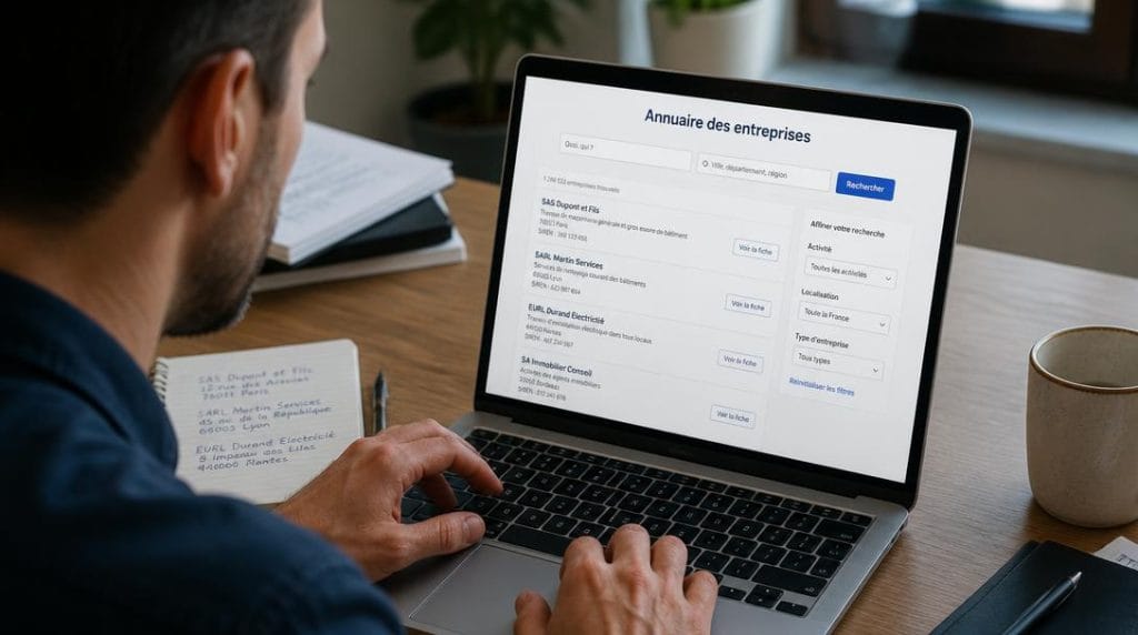 Recherche de numéro SIREN dans annuaire d’entreprises