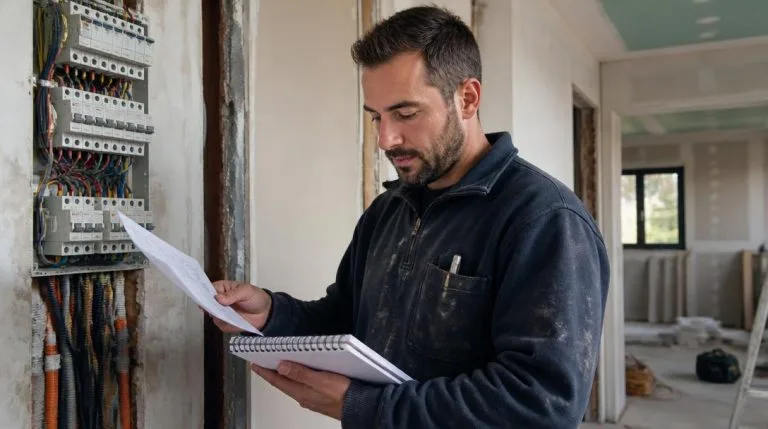 Fiche de paie pour le salaire d'un electricien