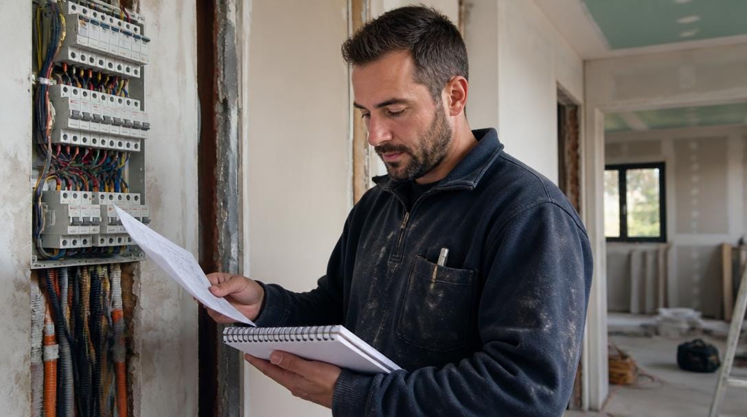 Fiche de paie pour le salaire d'un electricien