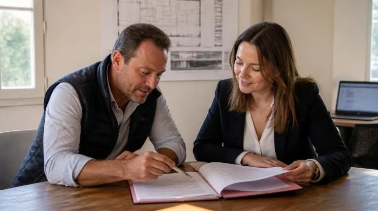 Échange professionnel autour d’un contrat de sous-traitance