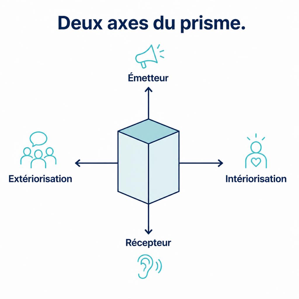 Axes émetteur récepteur du prisme identitaire