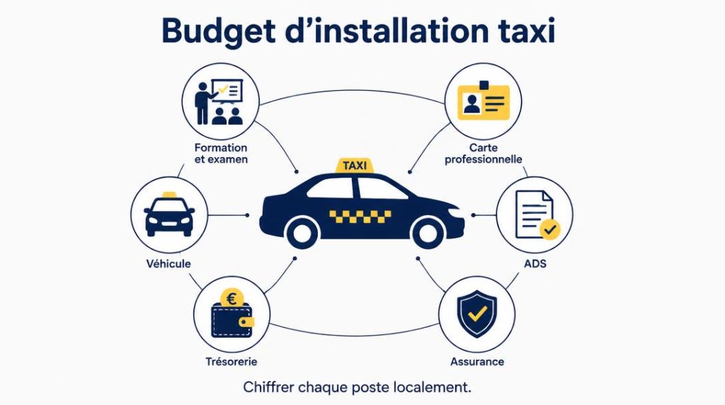 Postes de dépenses pour démarrer une activité de taxi