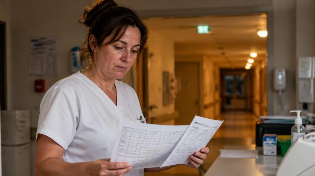 Planning de nuit et bulletin de paie professionnel