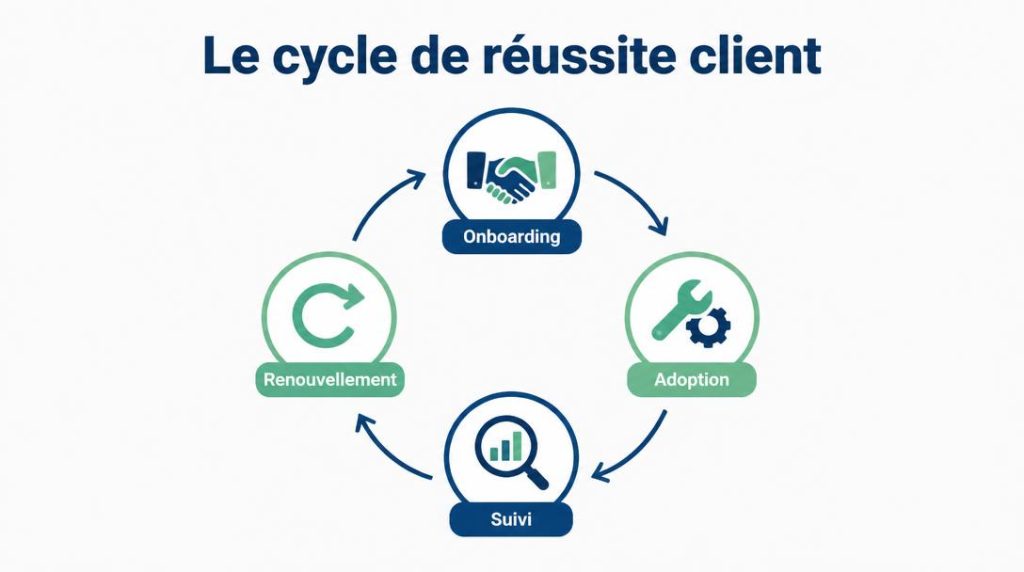 Cycle d'onboarding, adoption et rétention client