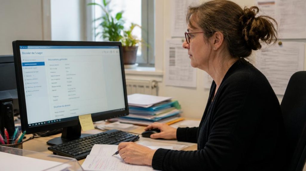 Gestion interne d'un dossier sur interface administrative