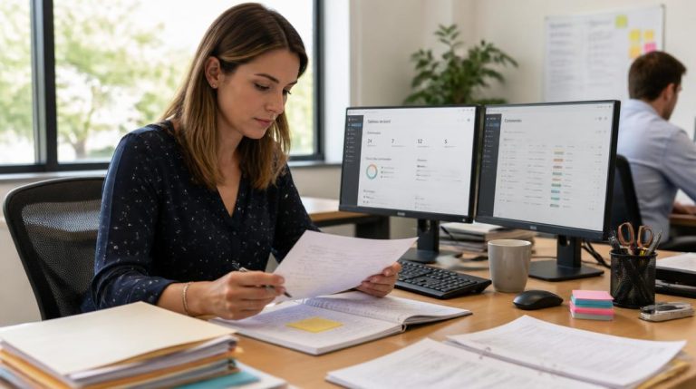 Description du back office sur écrans et dossiers