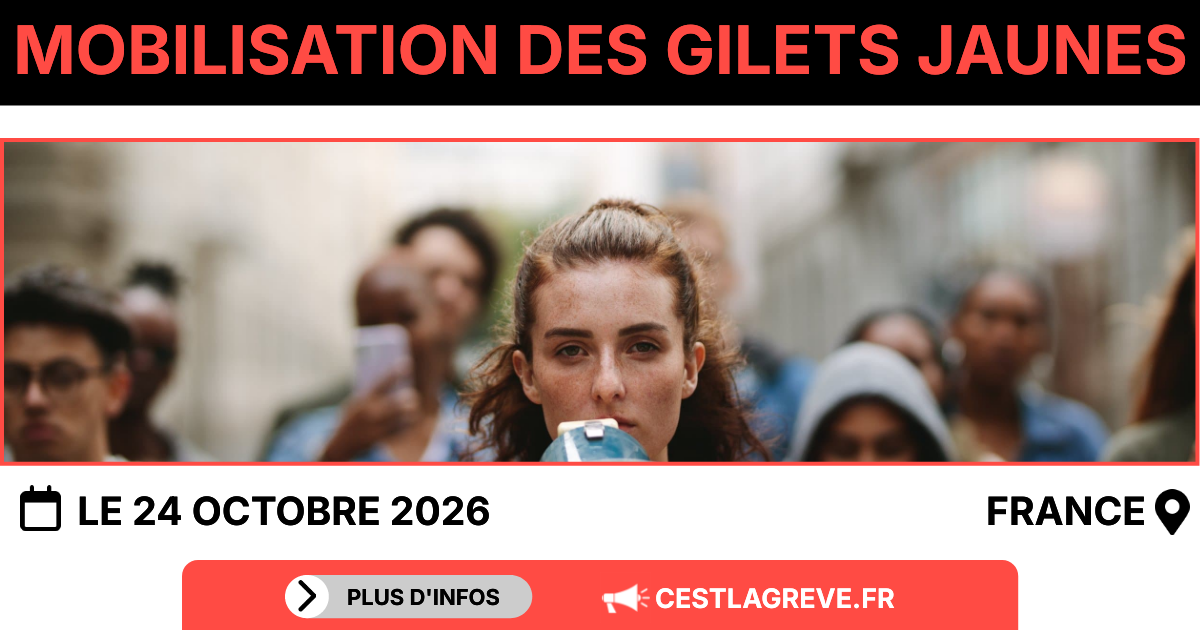 Mobilisation des Gilets jaunes le 24 octobre 2026