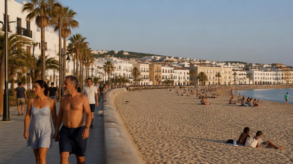 Promenade et plage près de Tétouan