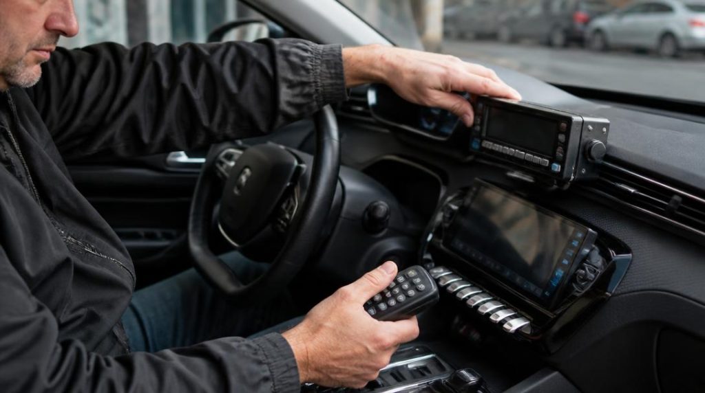 Taximètre et équipements vérifiés dans un véhicule taxi